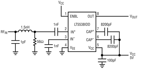 A high dynamic range log detector circuit Figure 3: A High Dynamic Range Log Detector Circuit.